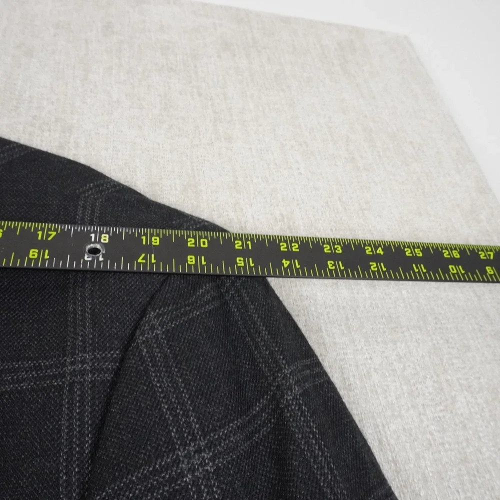Stafford Mens 52R Classic Fit Sport Coat Merino Wool Glen Plaid Black Blazer - Picture 5 of 12